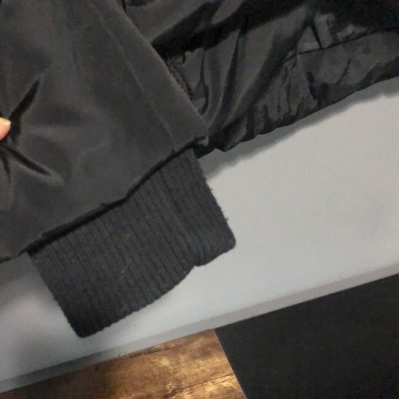 Black faux fur hooded puffer coat - Picture 5 of 14